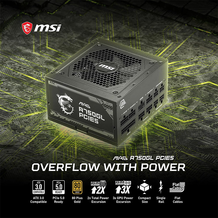 خرید پاور MSI MAG A750GL PCIE5